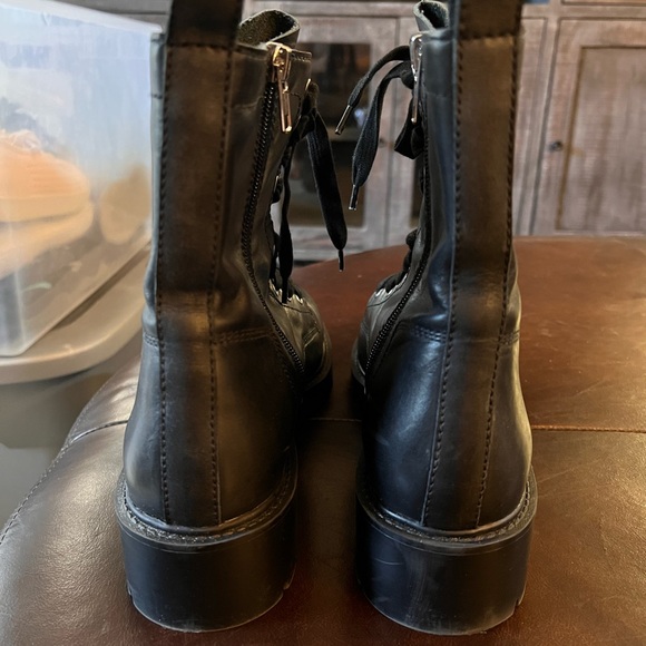 Steve Madden Leather Combat Boots - Picture 7 of 8
